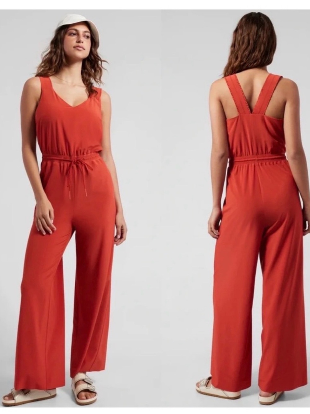 Athleta Savannah jumpsuit Burnt Orange size 2